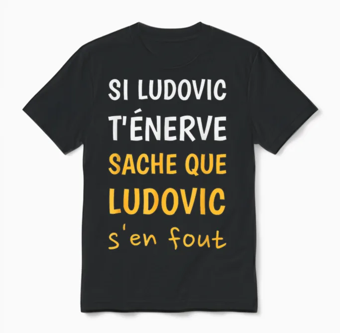 Ludovic Men's Name Ludovic Personalized Gift Ludovic Unisex T-Shirt in Black