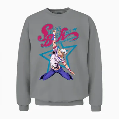 Steel Ball Run Johnny Joestar Pointing Action Pose Anime Unisex Sweatshirt - Sport Grey