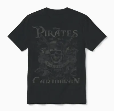 Pirates of the Caribbean Skull Jack Sparrow Manche Longue Unisex T-Shirt - Black