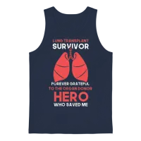 Lung Transplant Survivor Forever Grateful Unisex Tank Top - Navy – 1