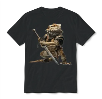 Bearded Dragon Unisex T-Shirt - Black