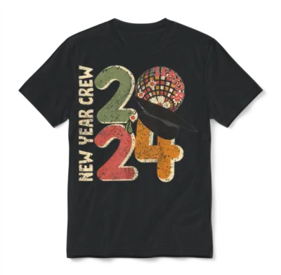 Retro 2024 Sublimation Unisex T-Shirt - Black