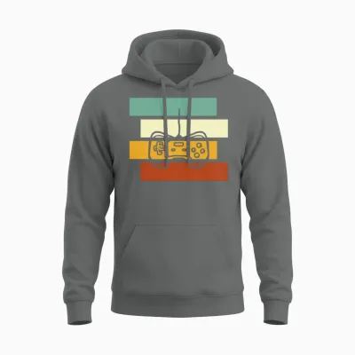 Gaming Retro Unisex Hoodie - Graphite Heather