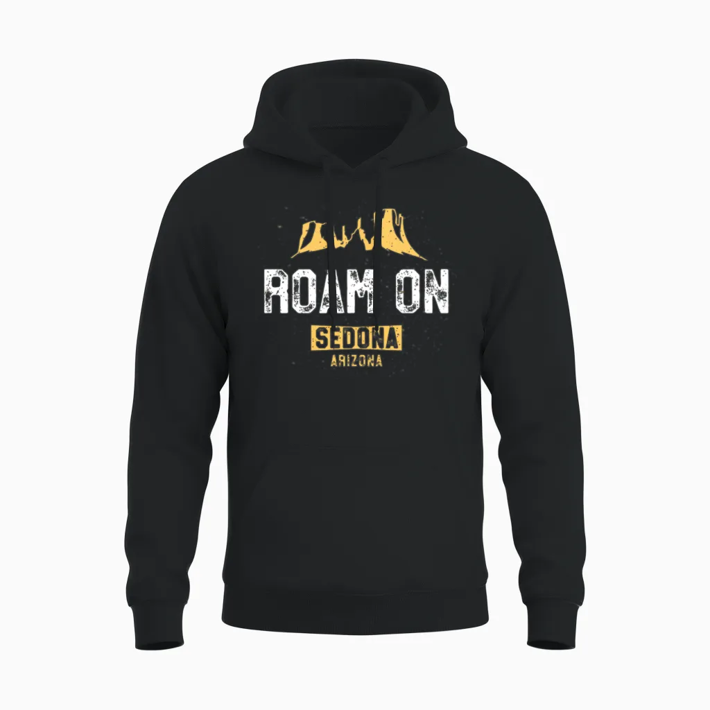 Funny Sedona Roam on Arizona Hiking Unisex Hoodie in Black