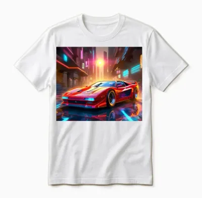 Retro Red Unisex T-Shirt - White