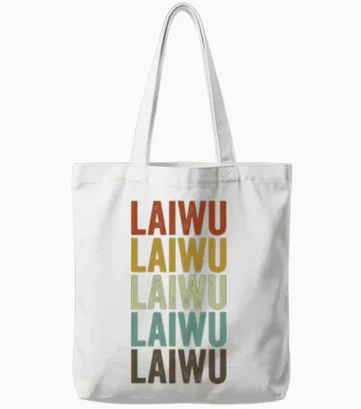 Laiwu China Retro Vintage Tote Bags - White