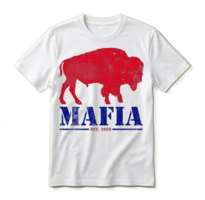 Bills Mafia Vintage Design Unisex T-Shirt - White