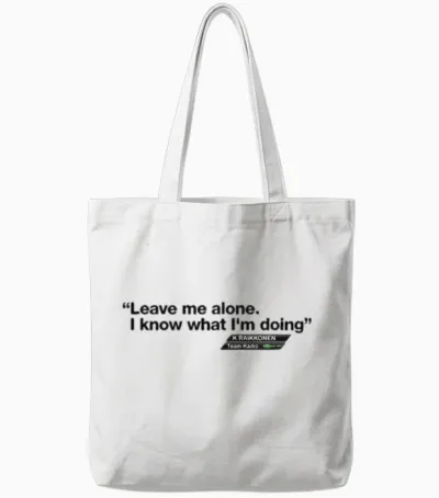 Kimi Raikkonen Tote Bags - White