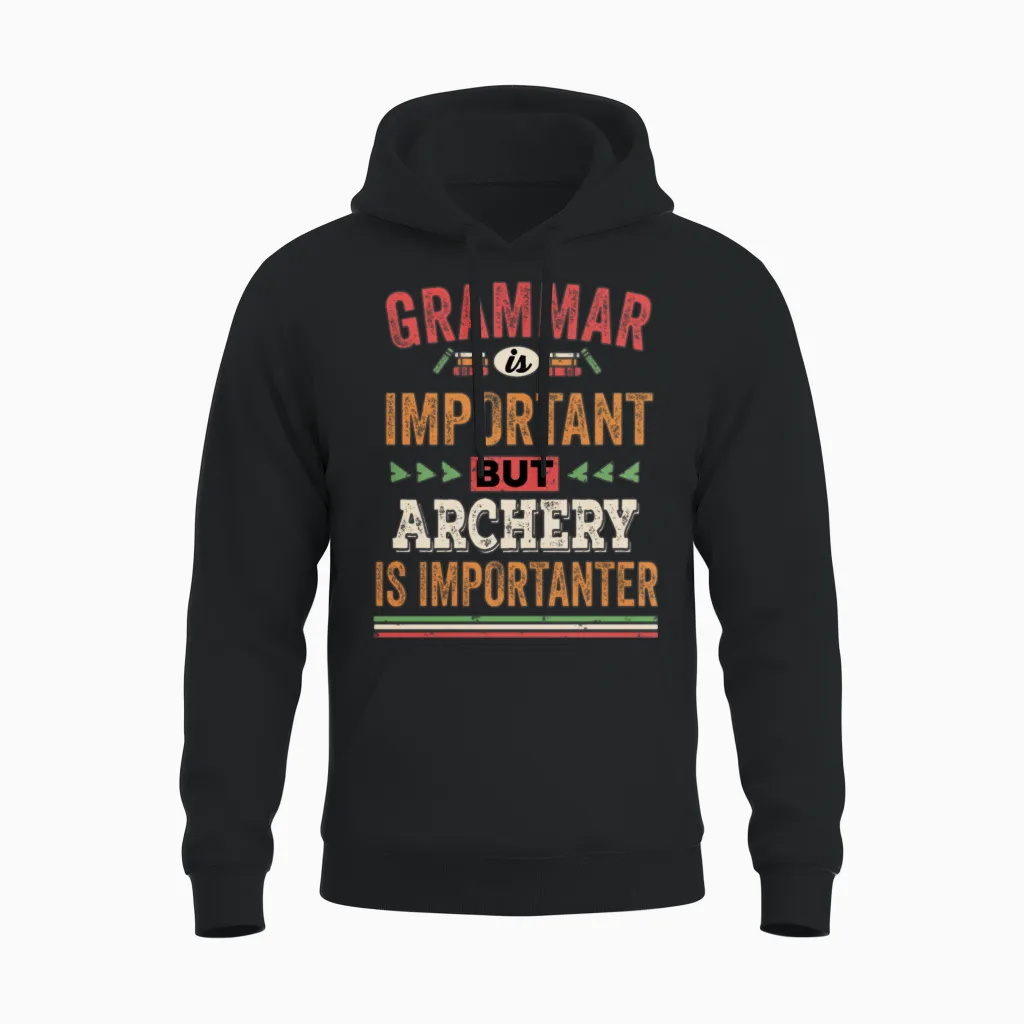 Funny Archery Unisex Hoodie in Black