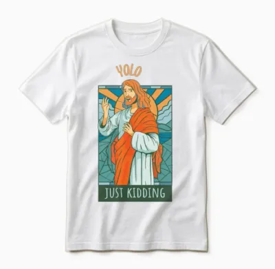 Funny Jesus Unisex T-Shirt - White