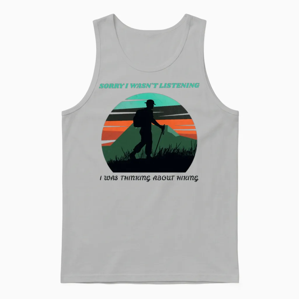 Thinking About Hiking - Hiking Unisex Tank Top in Ash
