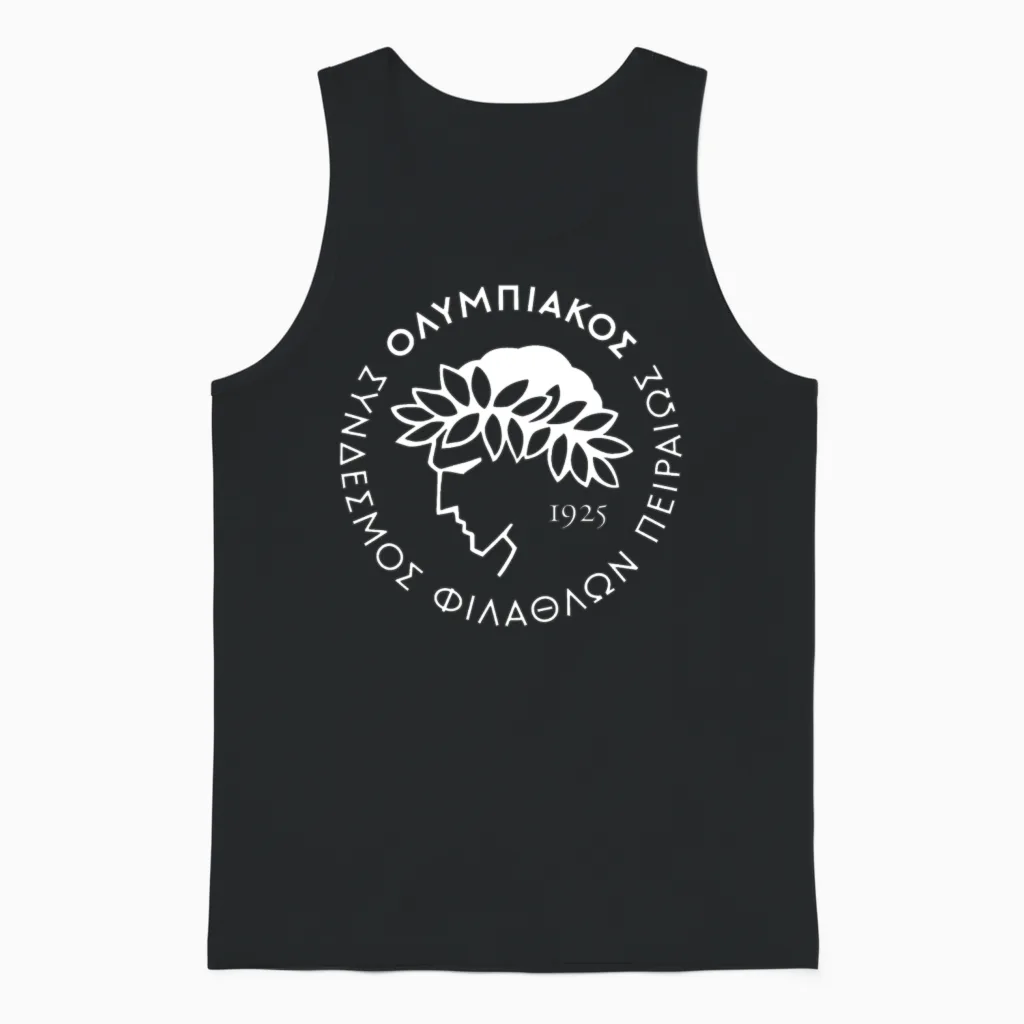 Olympiacos Piraeus Greek Ultras Gate 7 Unisex Tank Top in Black