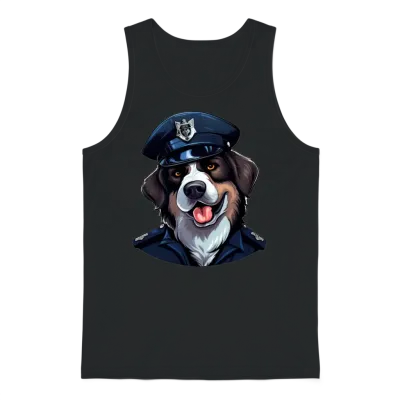 Dogs Police Unisex Tank Top - Black
