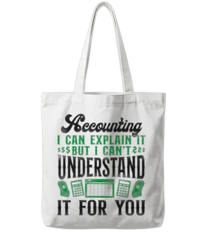 Accountant Bookkeeper Accounting Tote Bags - White