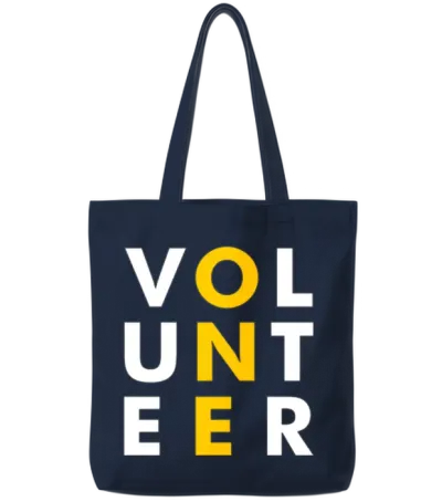 One Volunteer Funny Tote Bags - Navy