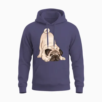 Dog with Face Unisex Hoodie - Heather Sport Dark Navy
