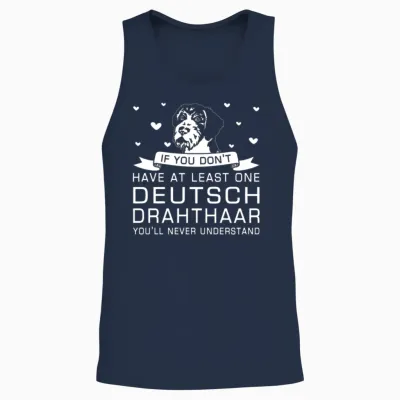 Deutsch Drahthaar Unisex Tank Top - Navy