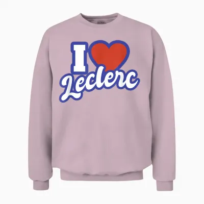 Ich Liebe Leclerc Unisex Sweatshirt - Light Pink