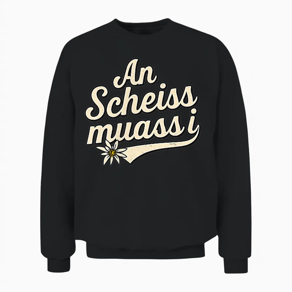 An Scheiss Muaร I Freistaat Bayern Bayrisch Bairisch Dialekt Unisex Sweatshirt in Black