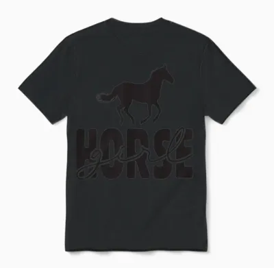 Horse Girl Unisex T-Shirt - Black