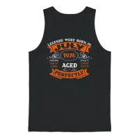 Legends Were Born in July 1974 Birthday Unisex Tank Top - Black – 1