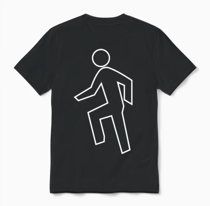 Everyday Im Shufflin White Unisex T-Shirt in Black