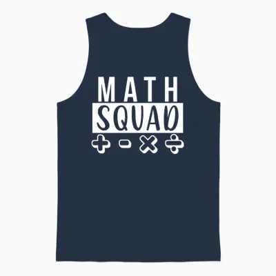 Math Squad Math Teacher School Mathematic Unisex Tank Top - Navy