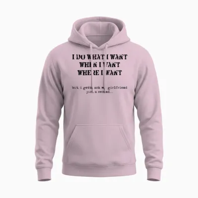 Funny Unisex Hoodie - Light Pink