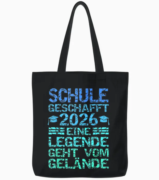 Schule 2026 Eine Legende Geht Vom Gelände Tote Bags in Black