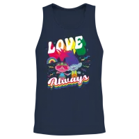 Trolls Love Always Rainbow Colours Unisex Tank Top - Navy – 2
