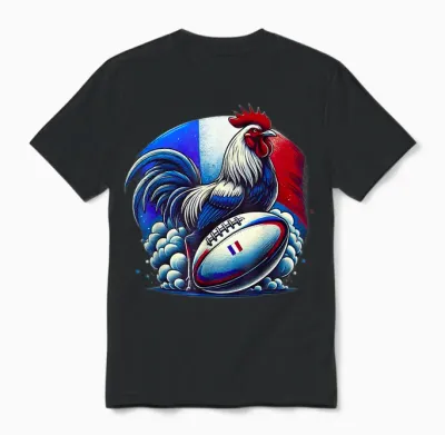 Rugby Hens Rooster Rugby Player Rugbyman Humour Rugby T-Shirt, Black, S Unisex T-Shirt - Black