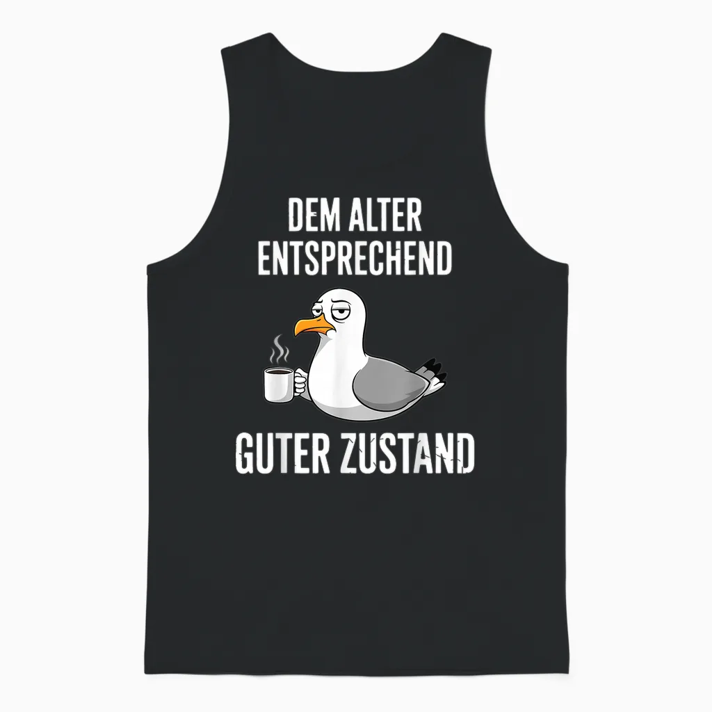 Dem Alter Entsprechend Guter Zustand Möwe Unisex Tank Top in Black