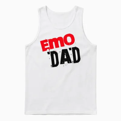 Emo Dad Band Shirt for Father Unisex Tank Top - White