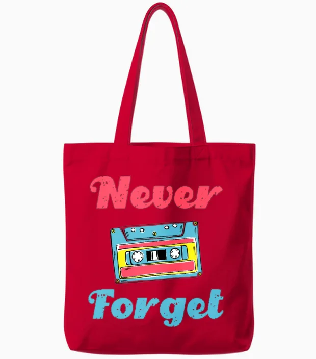 Never Forget Retro Vintage Tote Bags - Red