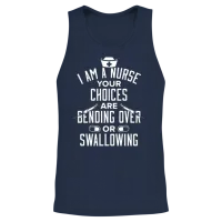 Funny Naughty Nurse Gift Hilarious Nursing with a Kinky Touch Unisex Tank Top - Navy – 2