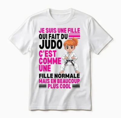 I'm a Girl Who Makes Normal Judo but Coolest Unisex T-Shirt - White