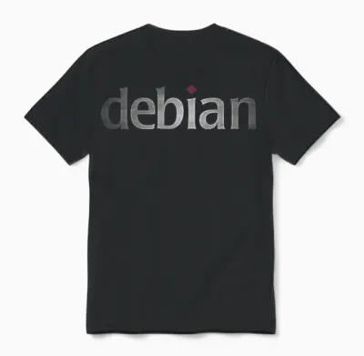 Minimalistisches, Von Linux Getragenes Logo-T-Shirt Von Debian Clean Design Für Entwickler Unisex T-Shirt - Black