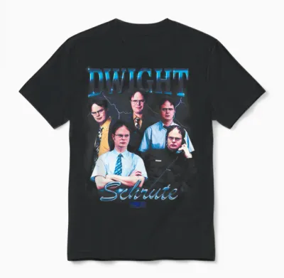 The Office Dwight Schrute Heartthrob - Officially Licensed T-Shirt, Black, S Unisex T-Shirt - Black
