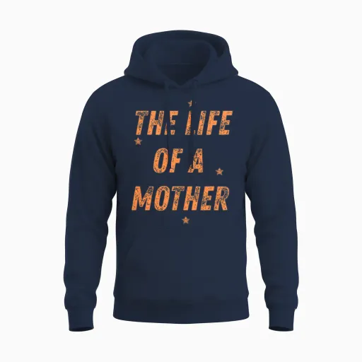 The Life of a Mother Showgirl Era Unisex Hoodie in Navy