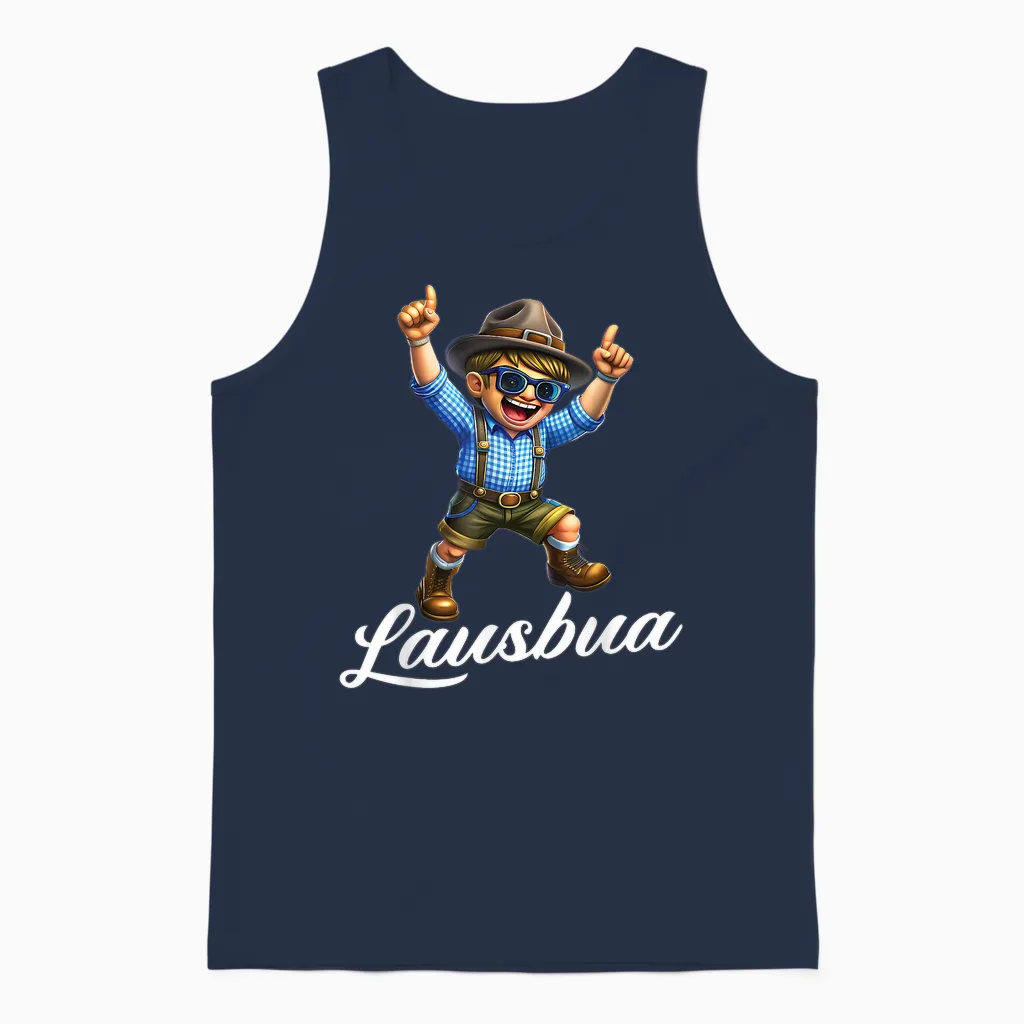 Extremely Cool Lausbua Boys' Costume T-Shirt, Black Unisex Tank Top in Navy