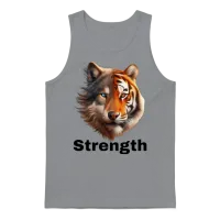 Tiger/wolf Strength — Wildlife Gift Unisex Tank Top - Sport Grey – 1