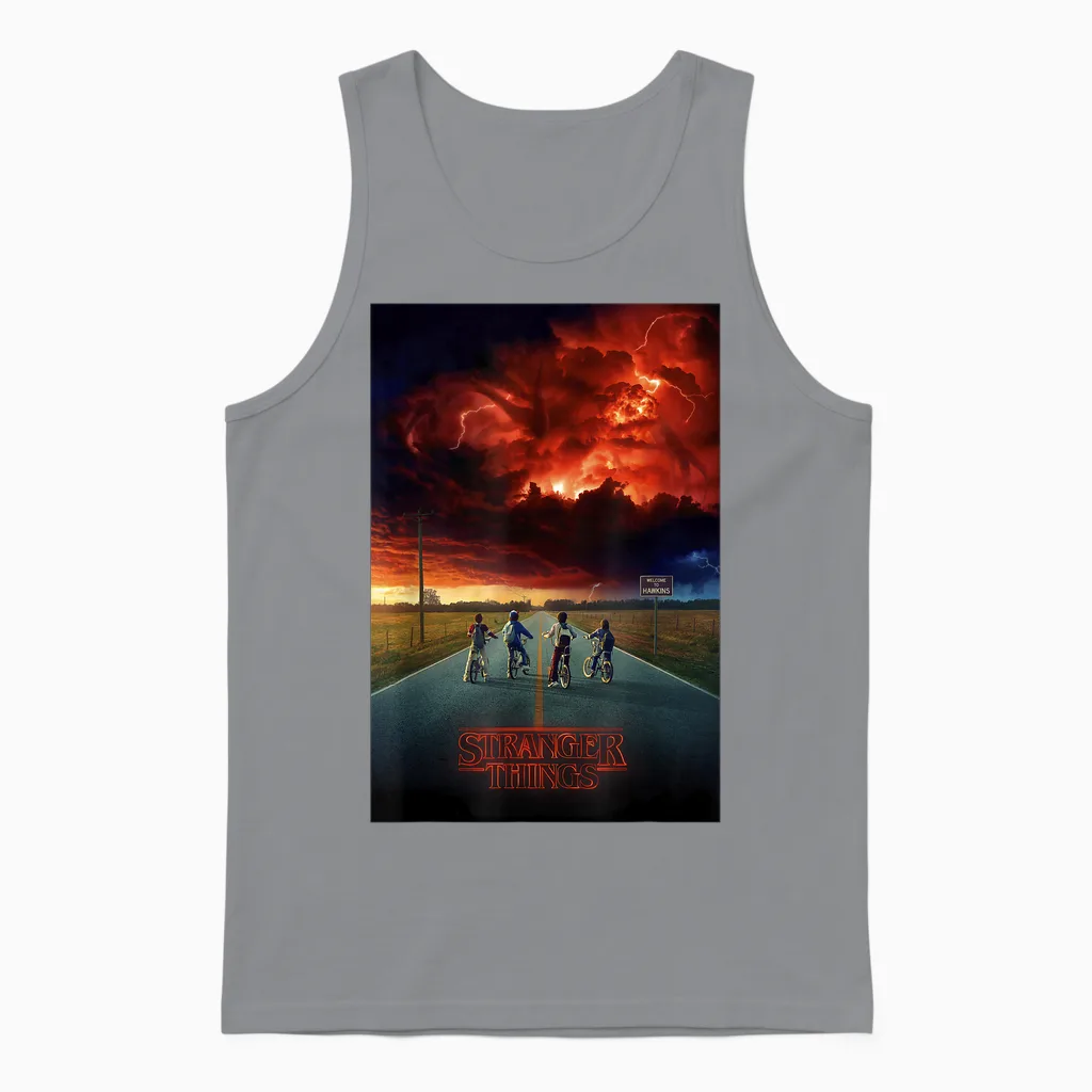 Stranger Things Demogorgon Cloud Unisex Tank Top in Sport Grey