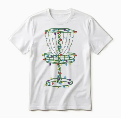 Disc Golf Basket Cool Disc Golf Frisbee Golfer Xmas Gift Unisex T-Shirt - White