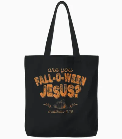 Are You Fall-O-Ween Jesus Tote Bags - Black