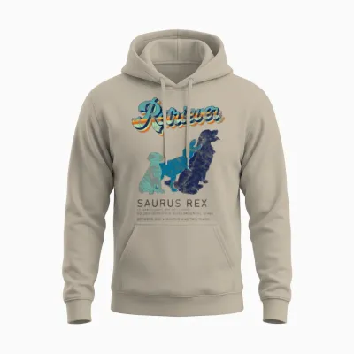 Retriever Saurus Rex Unisex Hoodie - Sand