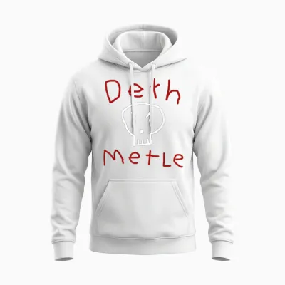 Lustiges Death-Metal-Shirt, Ironischer Sarkastischer Humor, Gothic Unisex Hoodie - White