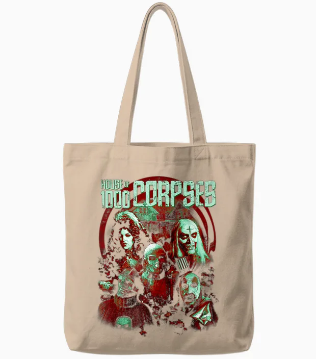 Rob Zombie House of 1000 Corpses Characters Tote Bags in Natural
