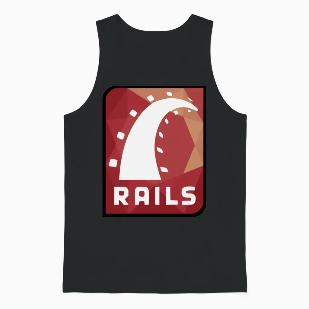 Ruby on Rails Logo Unisex Tank Top in Black