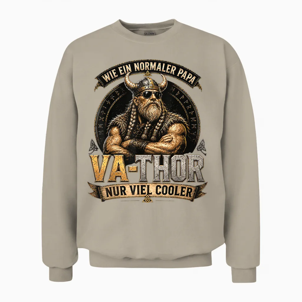 Papa Geschenk Papa Tshirt Vatertag Shirt Herren Lustig Papa Unisex Sweatshirt in Sand