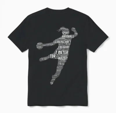 Handball Handballerin Handballspieler Mädchen Frauen Kinder Unisex T-Shirt - Black